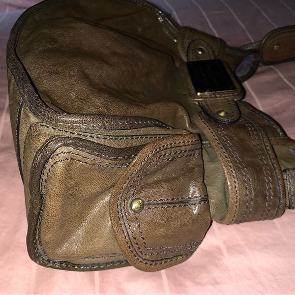 GIANNI BINI BROWN LEATHER BAG - Picture 2 of 3